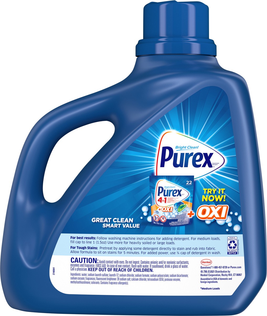 slide 3 of 3, Purex Concentrated Detergent with Oxi, 128 fl oz