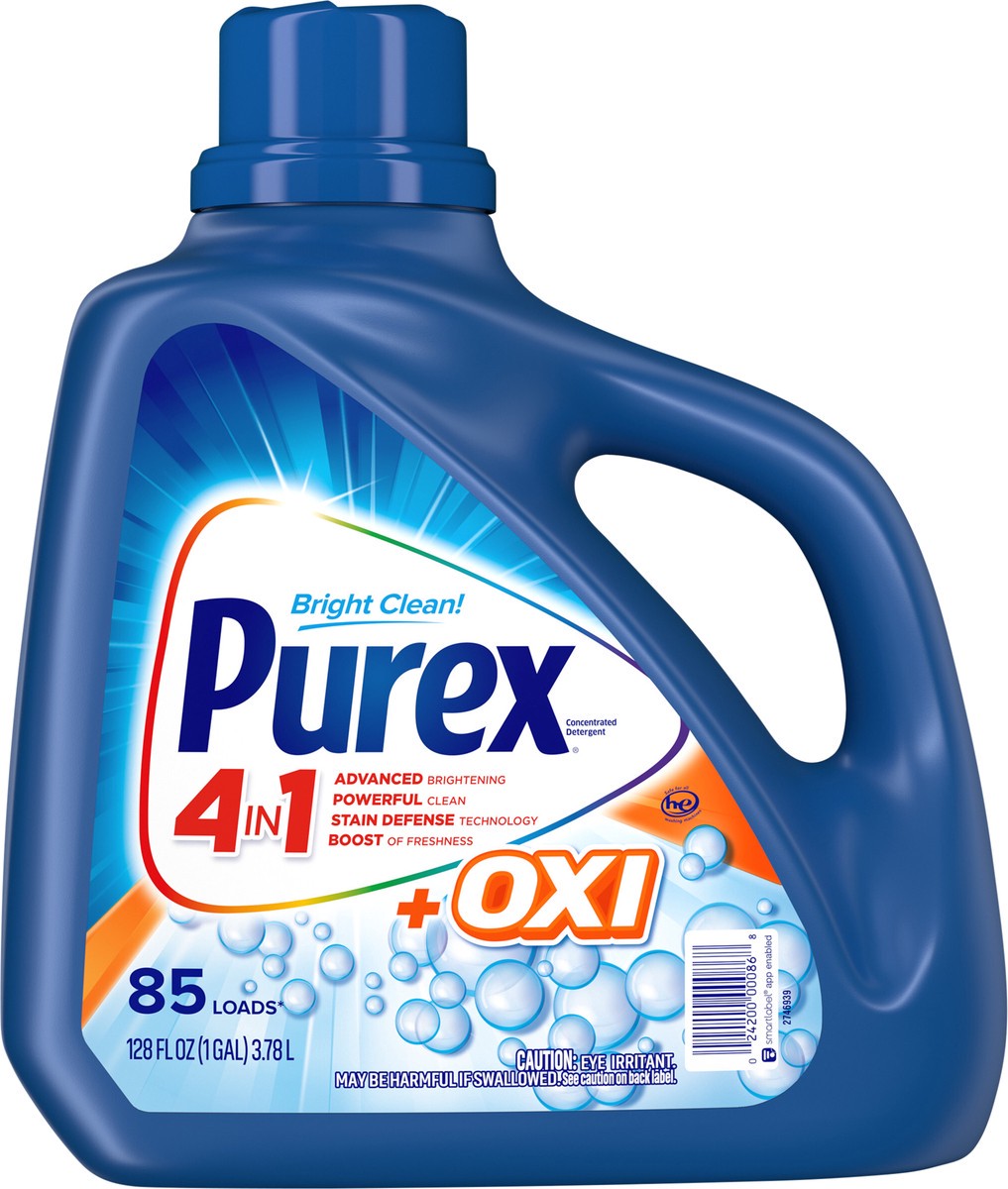 slide 2 of 3, Purex Concentrated Detergent with Oxi, 128 fl oz