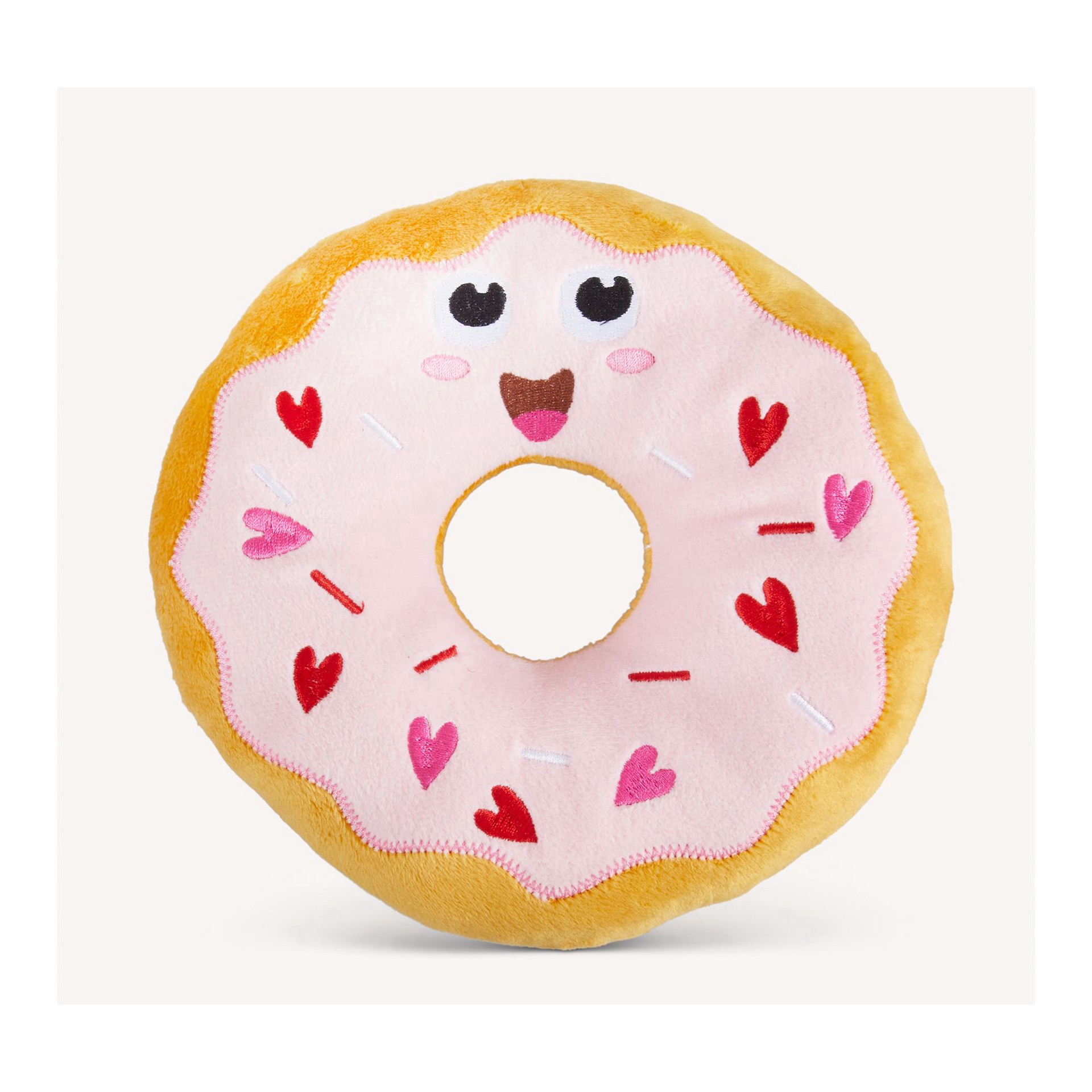 slide 1 of 1, Joyhound Valentine's Day Plush Donut Dog Toy, 1 ct