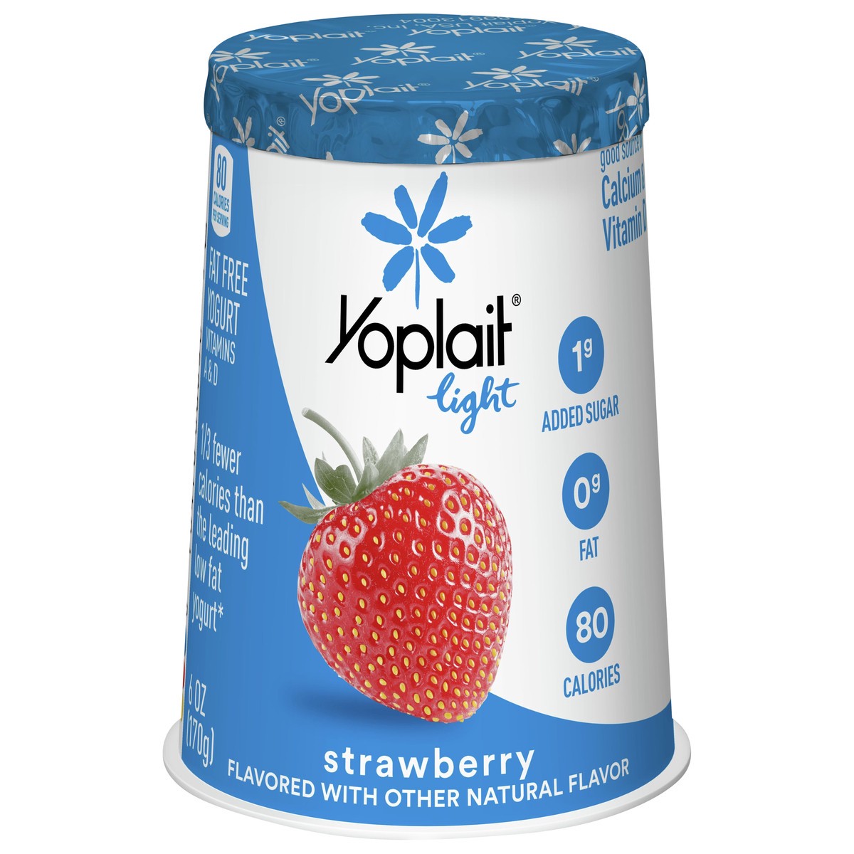 slide 1 of 3, Yoplait Light Fat Free Strawberry Yogurt 6 oz, 6 oz