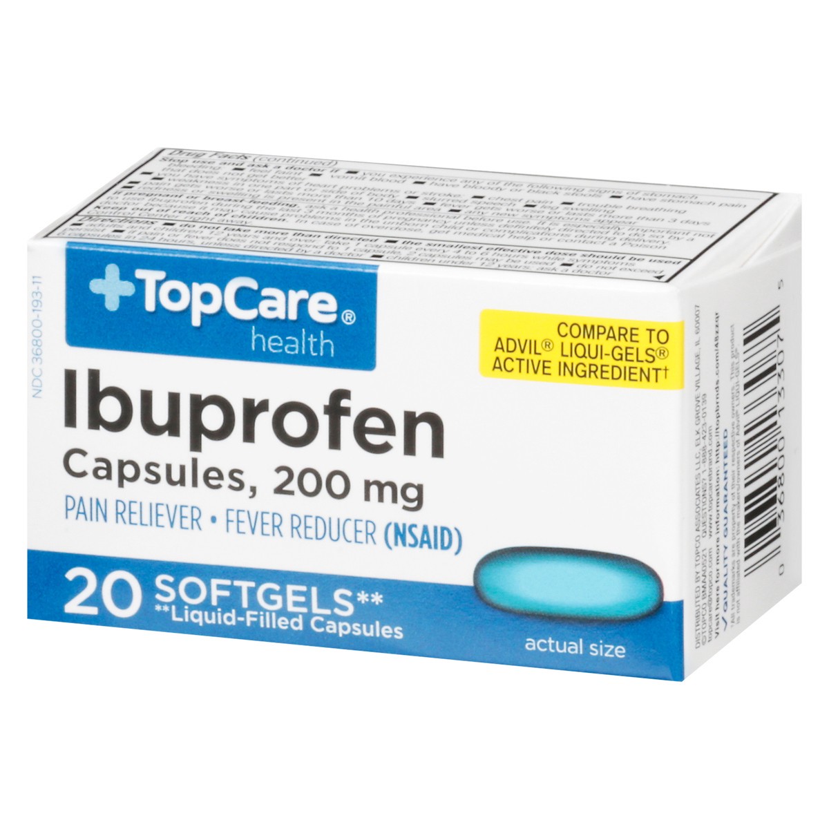 slide 6 of 15, Topcare Ibuprofen Softgels, 20 ct