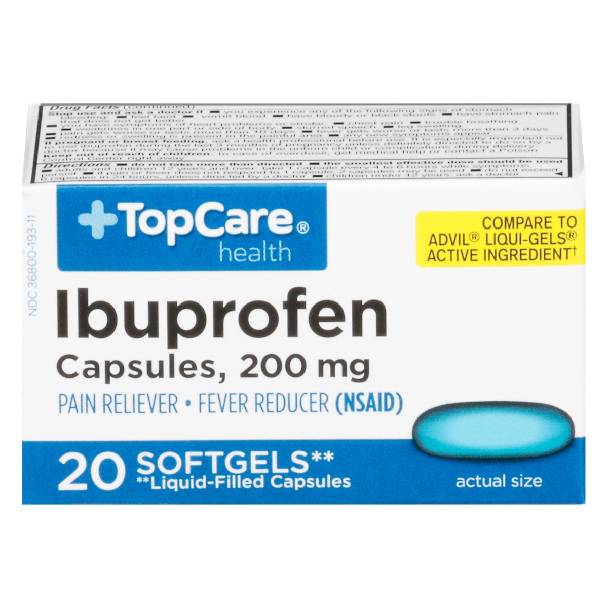 slide 1 of 15, Topcare Ibuprofen Softgels, 20 ct