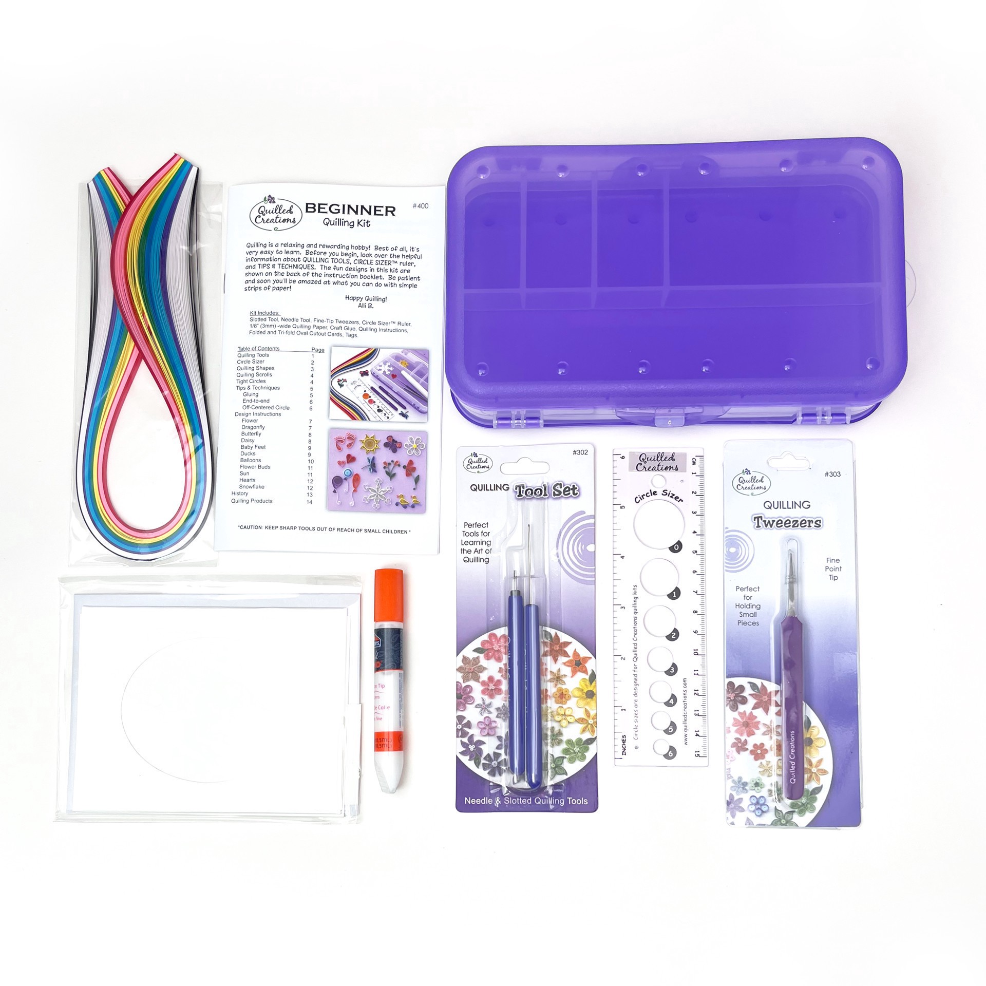 slide 2 of 6, Quilled Creations Beginner Quilling Kit, 9 in x 5 in x 2 in