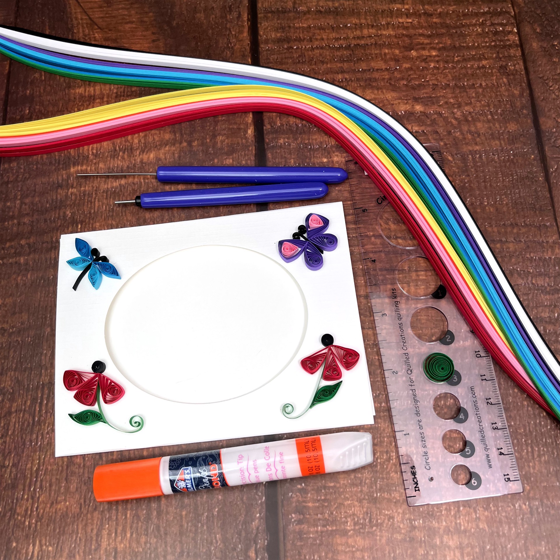 slide 4 of 6, Quilled Creations Beginner Quilling Kit, 9 in x 5 in x 2 in