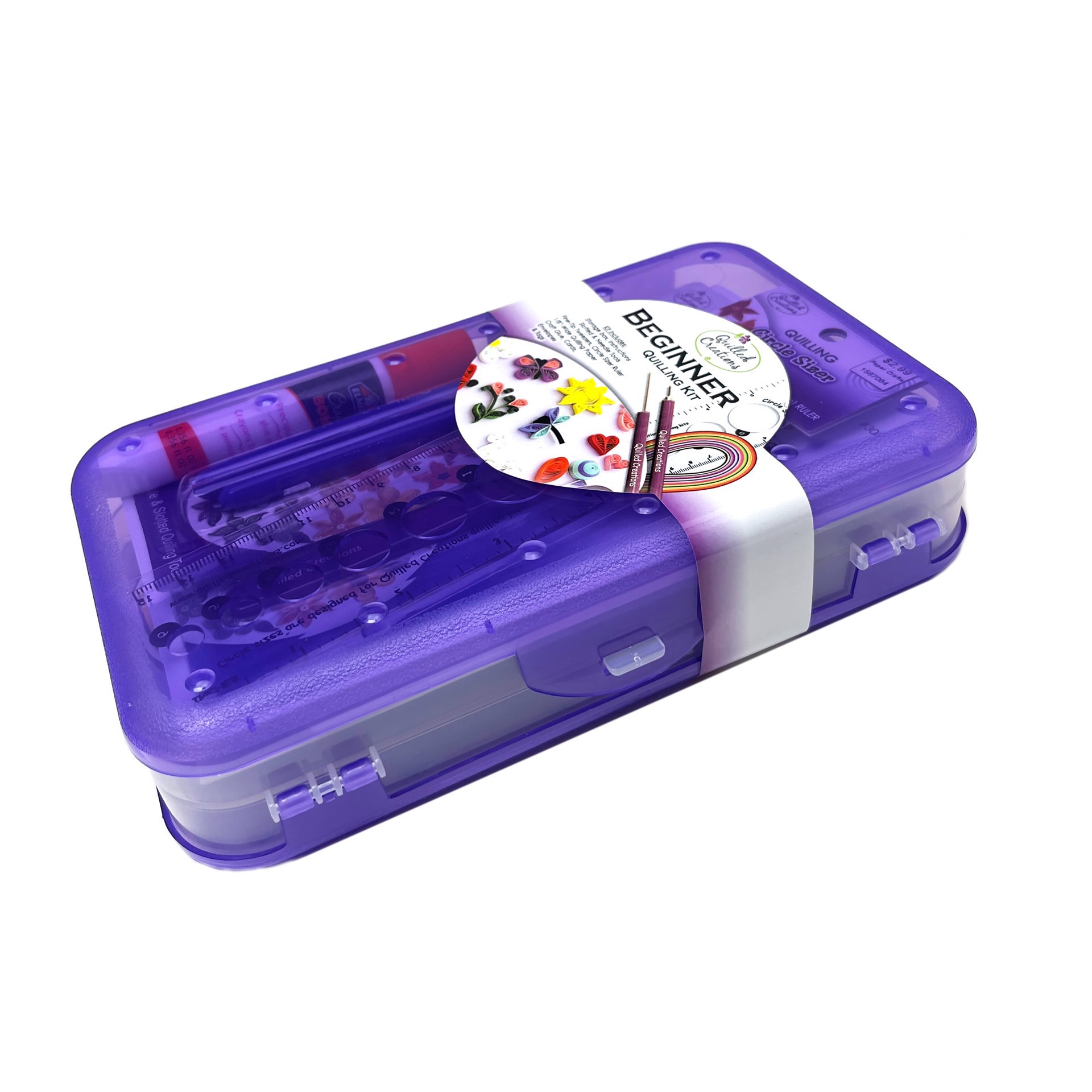 slide 6 of 6, Quilled Creations Beginner Quilling Kit, 9 in x 5 in x 2 in