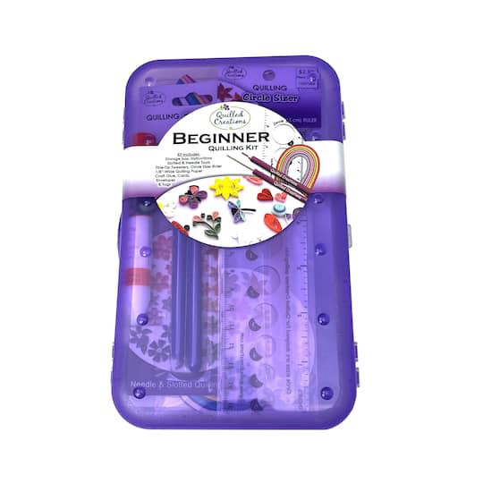 slide 1 of 6, Quilled Creations Beginner Quilling Kit, 9 in x 5 in x 2 in