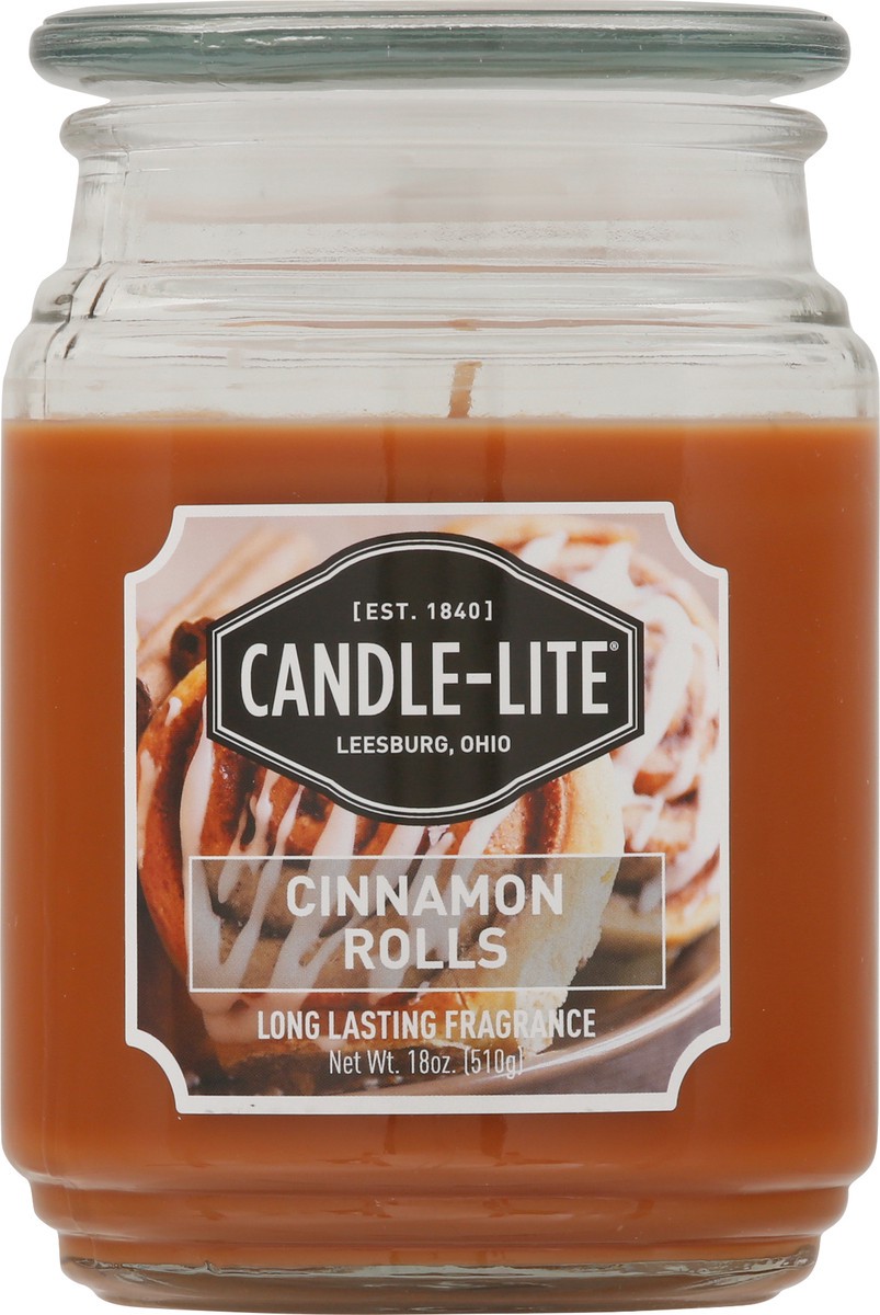 slide 6 of 9, Candle-lite Everyday Jar Candle with Lid, Cinnamon Pecan Swirl, 18 oz