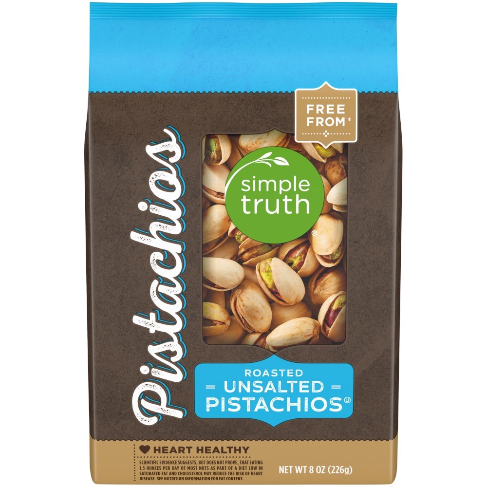 slide 1 of 4, Simple Truth Roasted & Unsalted Pistachios, 8 oz