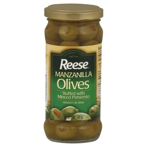 slide 1 of 1, Reese Mincd Pimento Manzanilla Olive, 5 oz