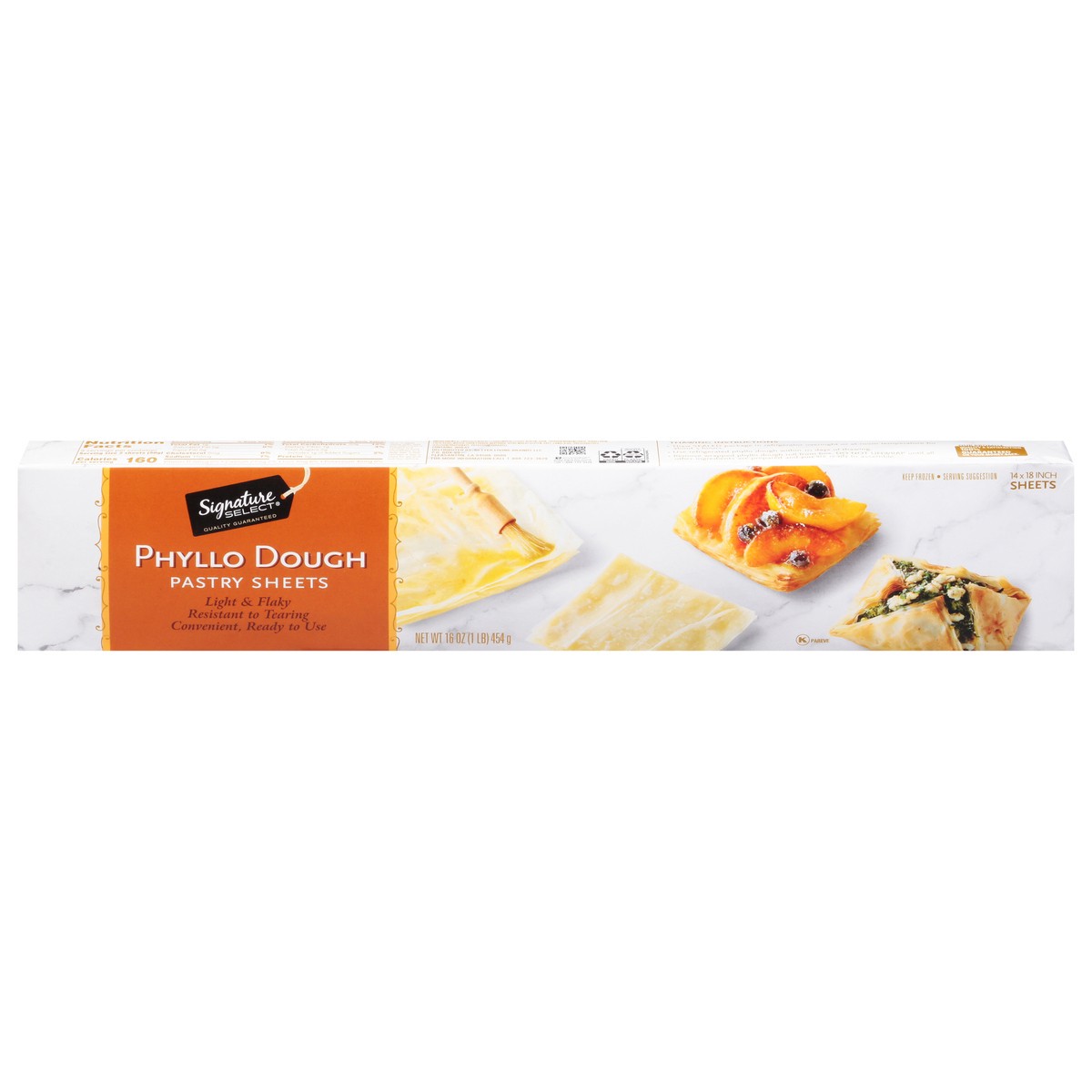 slide 1 of 9, Signature Kitchens Signature SELECT Pastry Sheets Phyllo Dough 13 x 17 Inch 18 Count - 16 Oz, 18 ct