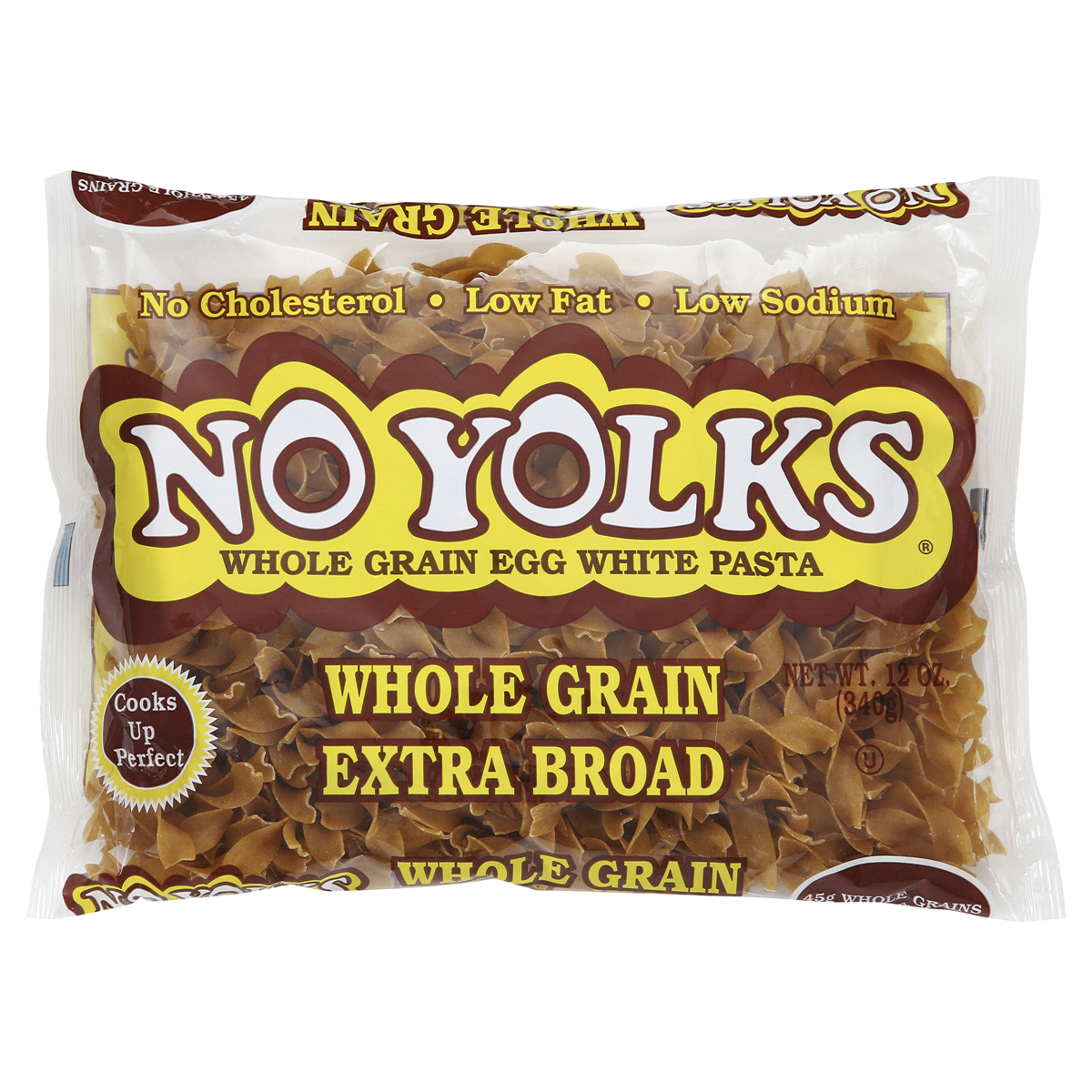 slide 1 of 1, No Yolks Whole Grain Extra Broad Noodles, 12 oz