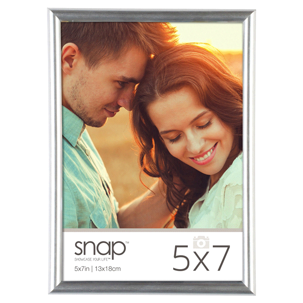 slide 1 of 1, Pinnacle Snap 5 X 7 Back-Loading Picture Frame - Silver, 1 ct