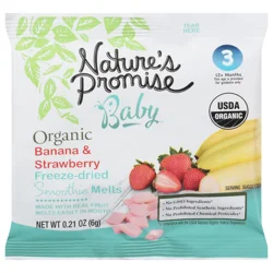 Nature's Promise Organic Baby 3 Banana & Strawberry Smoothie Melts