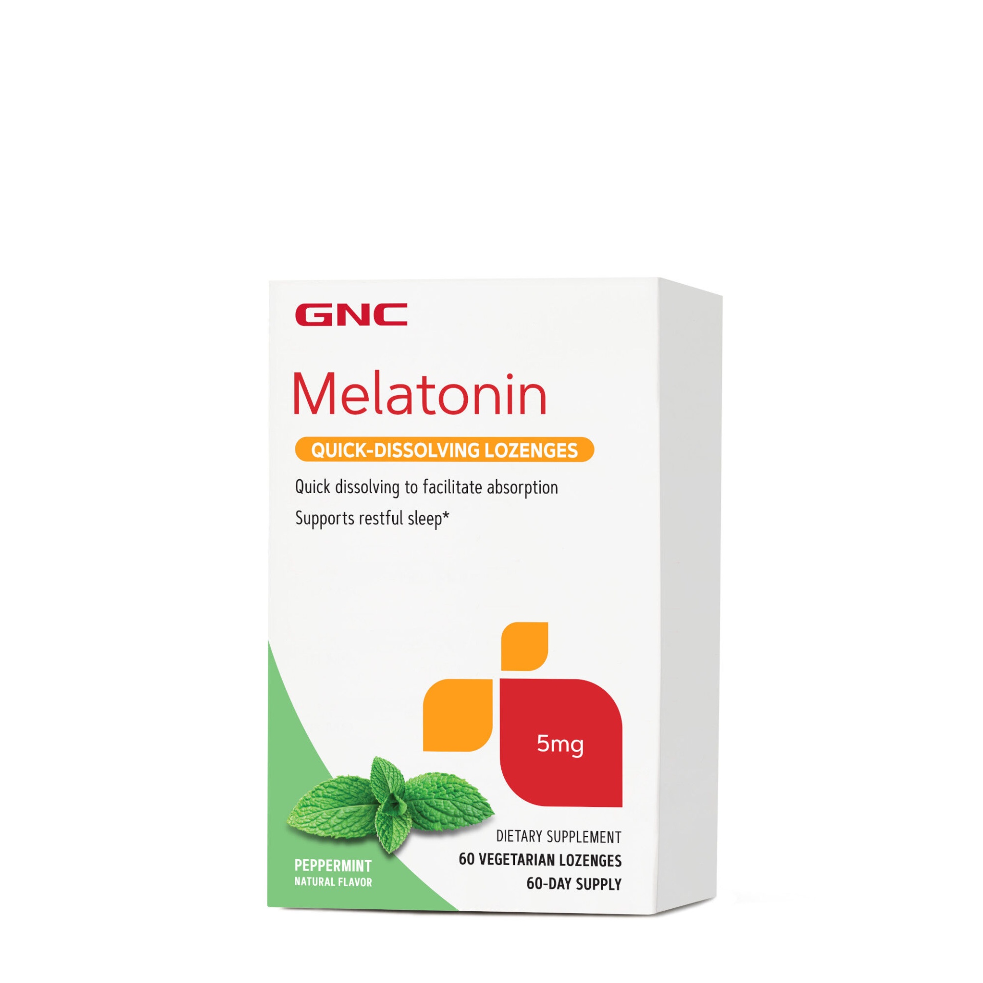 slide 1 of 1, GNC Melatonin Quick-Dissolving Lozenges -- 5 mg, 60 ct