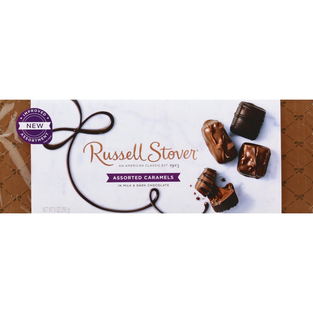 slide 1 of 1, Russell Stover Milk Chocolate, Assorted, Caramel, 14 ct