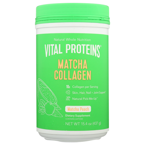 slide 1 of 1, Vital Proteins Matcha-Peach Collagen , 9.9 oz