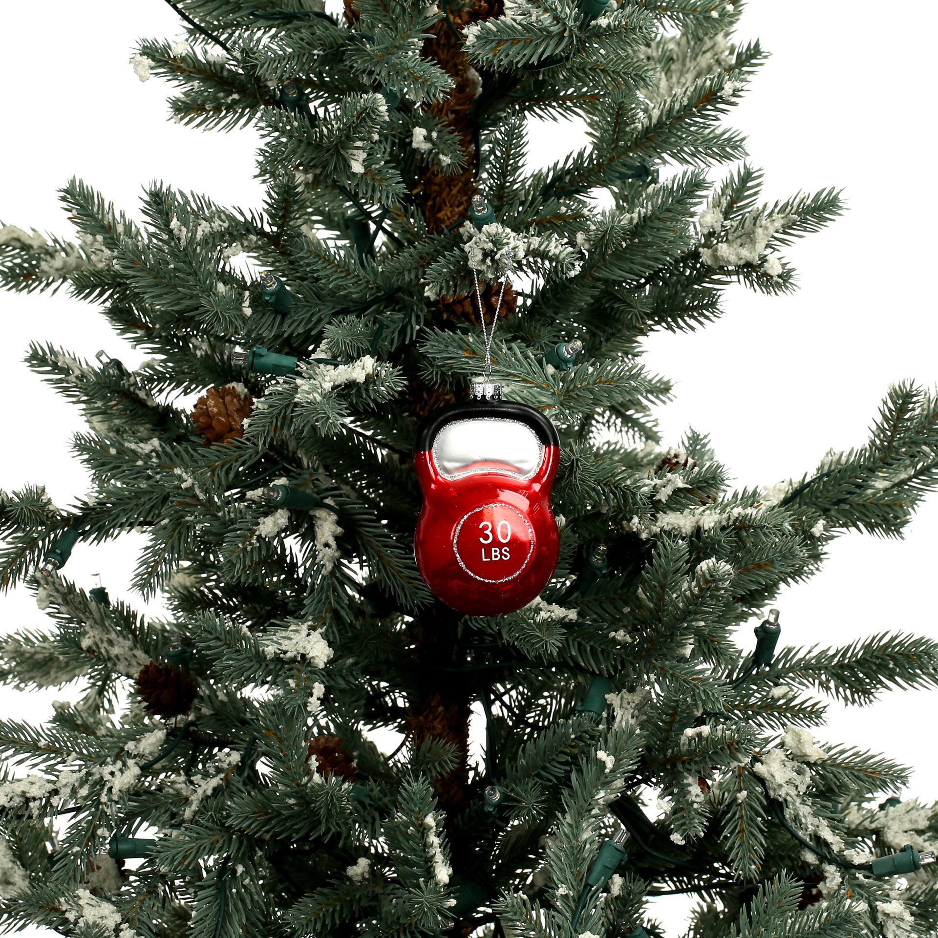 slide 3 of 3, 3.75" Red Glass Kettlebell Ornament By Ashland, 3.75 in