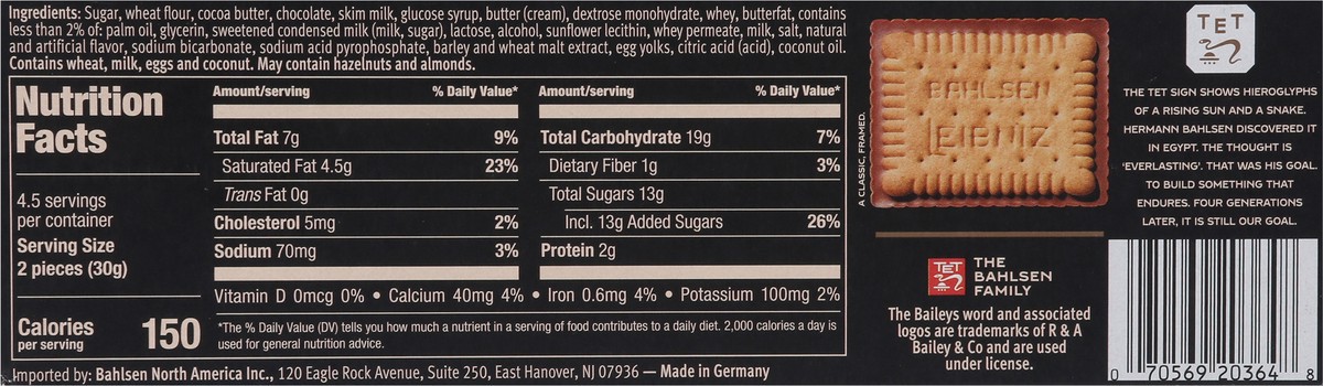slide 8 of 13, Bailey's Choco Leibniz Crispy Biscuits 4.8 oz, 4.8 oz
