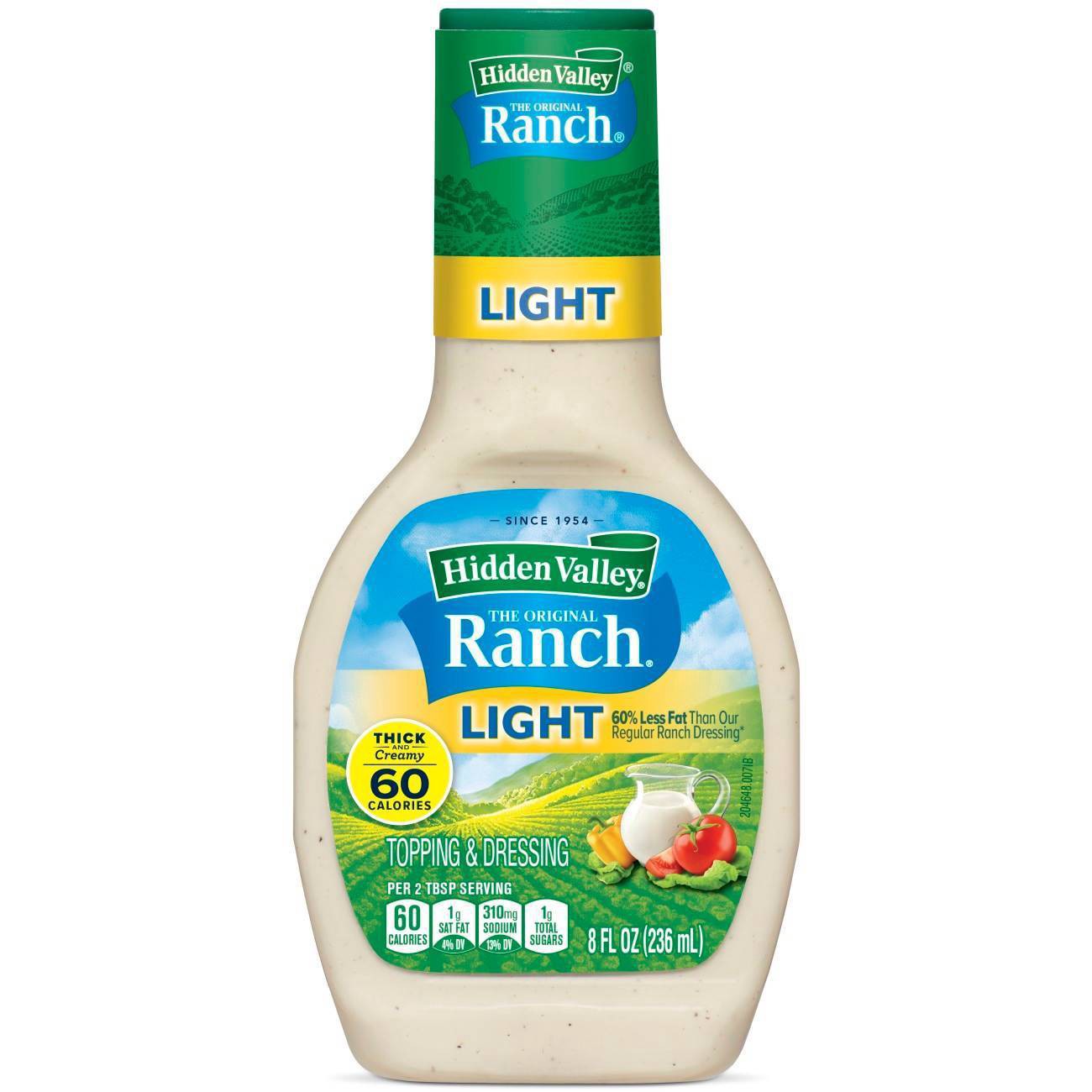 slide 1 of 6, Hidden Valley Gluten Free Original Ranch Light Salad Dressing, 8 fl oz