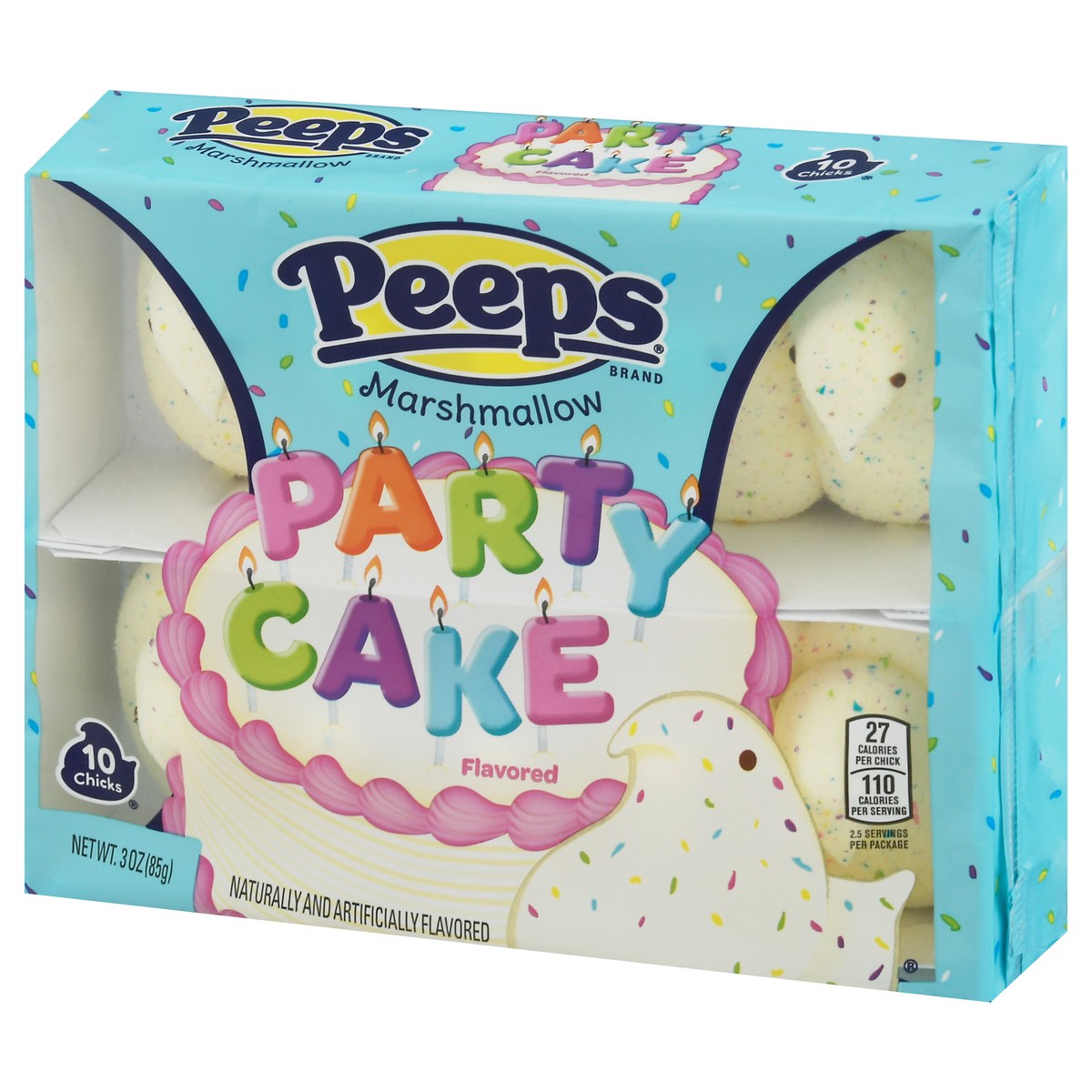 slide 13 of 14, Peeps Party Cake Flavored Marshmallow 10 ea, 3 oz