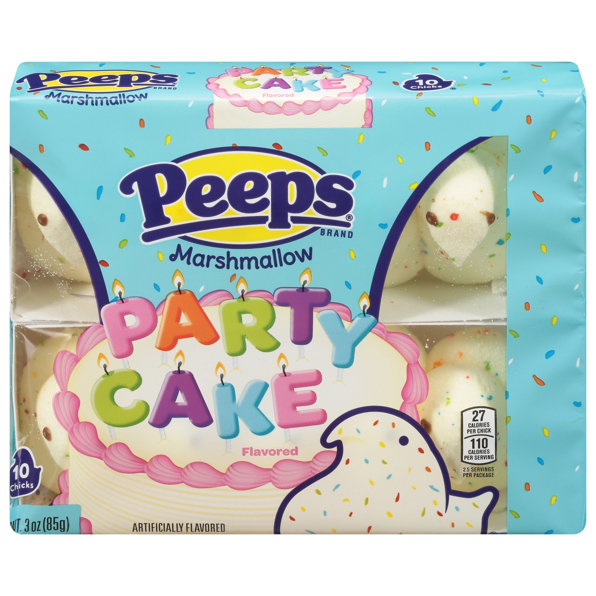 slide 1 of 14, Peeps Party Cake Flavored Marshmallow 10 ea, 3 oz