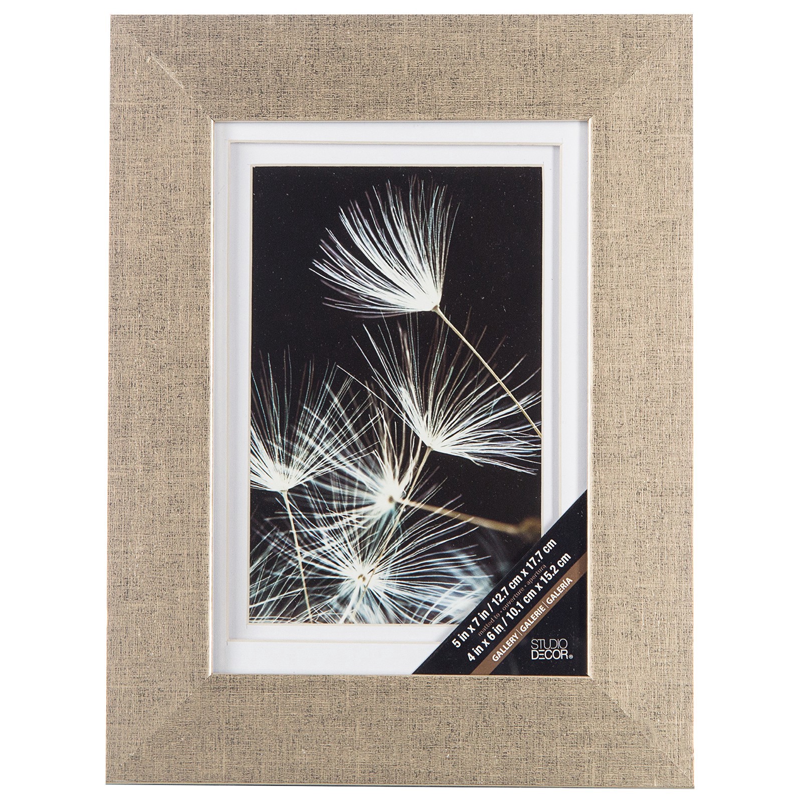slide 3 of 4, Gallery Champagne Frame With Double Mat By Studio Decor, 4 in x 6 in mat