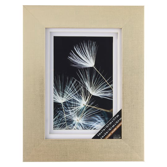 slide 1 of 4, Gallery Champagne Frame With Double Mat By Studio Decor, 4 in x 6 in mat