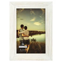 Malden Linear 4" x 6" White Ridge Picture Frame