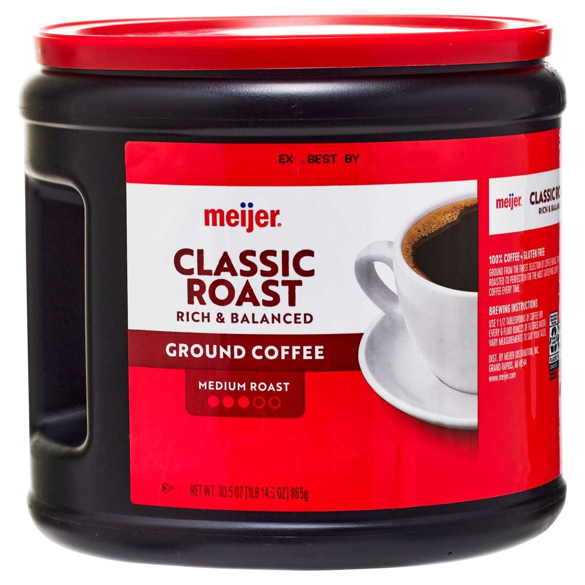 slide 1 of 2, Meijer Classic Roast Ground Coffee - 30.5 oz, 30.5 oz