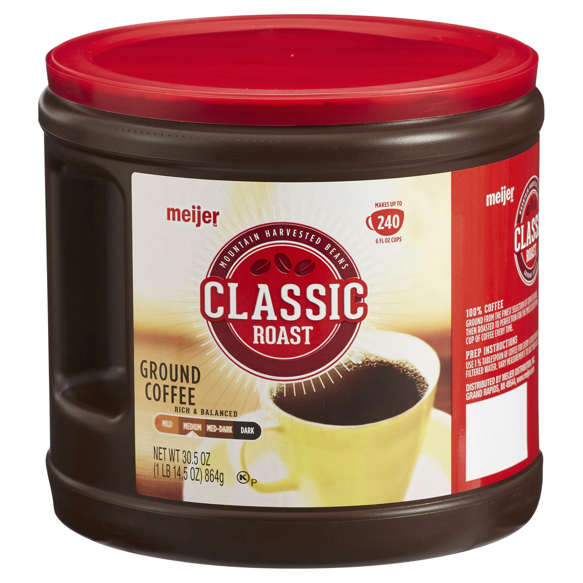 slide 1 of 2, Meijer Classic Roast Ground Coffee, 30.5 oz