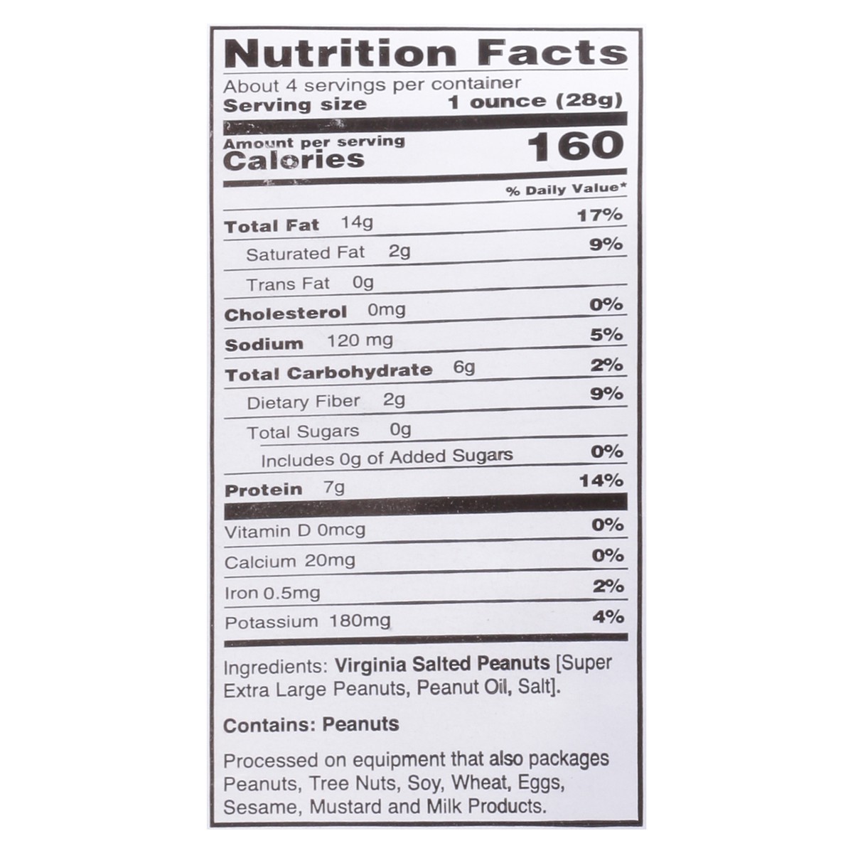slide 13 of 13, Balducci's Virginia Lightly Salted Peanuts 4 oz, 4 oz