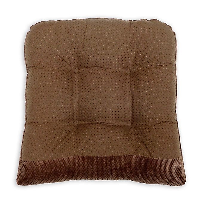 slide 2 of 4, Arlee Home Fashions Delano Memory Foam Chair Pad - Chocolate, 2 ct