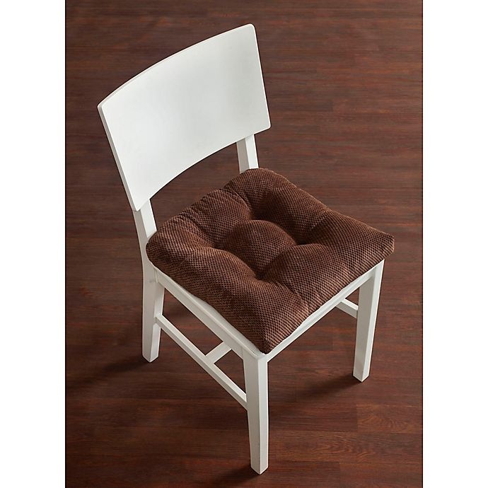 slide 4 of 4, Arlee Home Fashions Delano Memory Foam Chair Pad - Chocolate, 2 ct