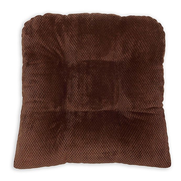 slide 1 of 4, Arlee Home Fashions Delano Memory Foam Chair Pad - Chocolate, 2 ct