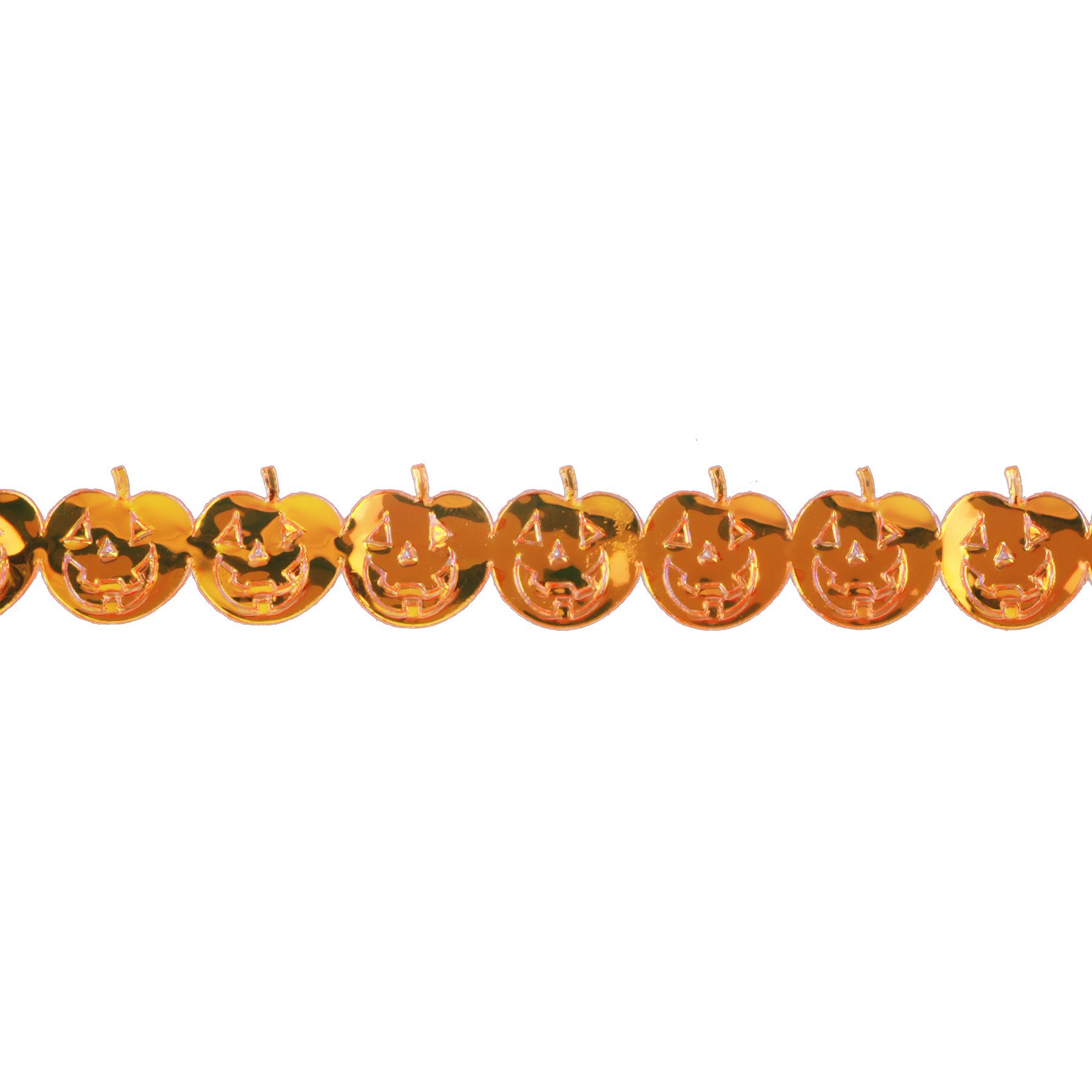 slide 2 of 3, 5/8" X 4yd. Orange Jack-O'-Lantern Shaped Ribbon By Celebrate It Halloween, 5/8 in x 4 yd