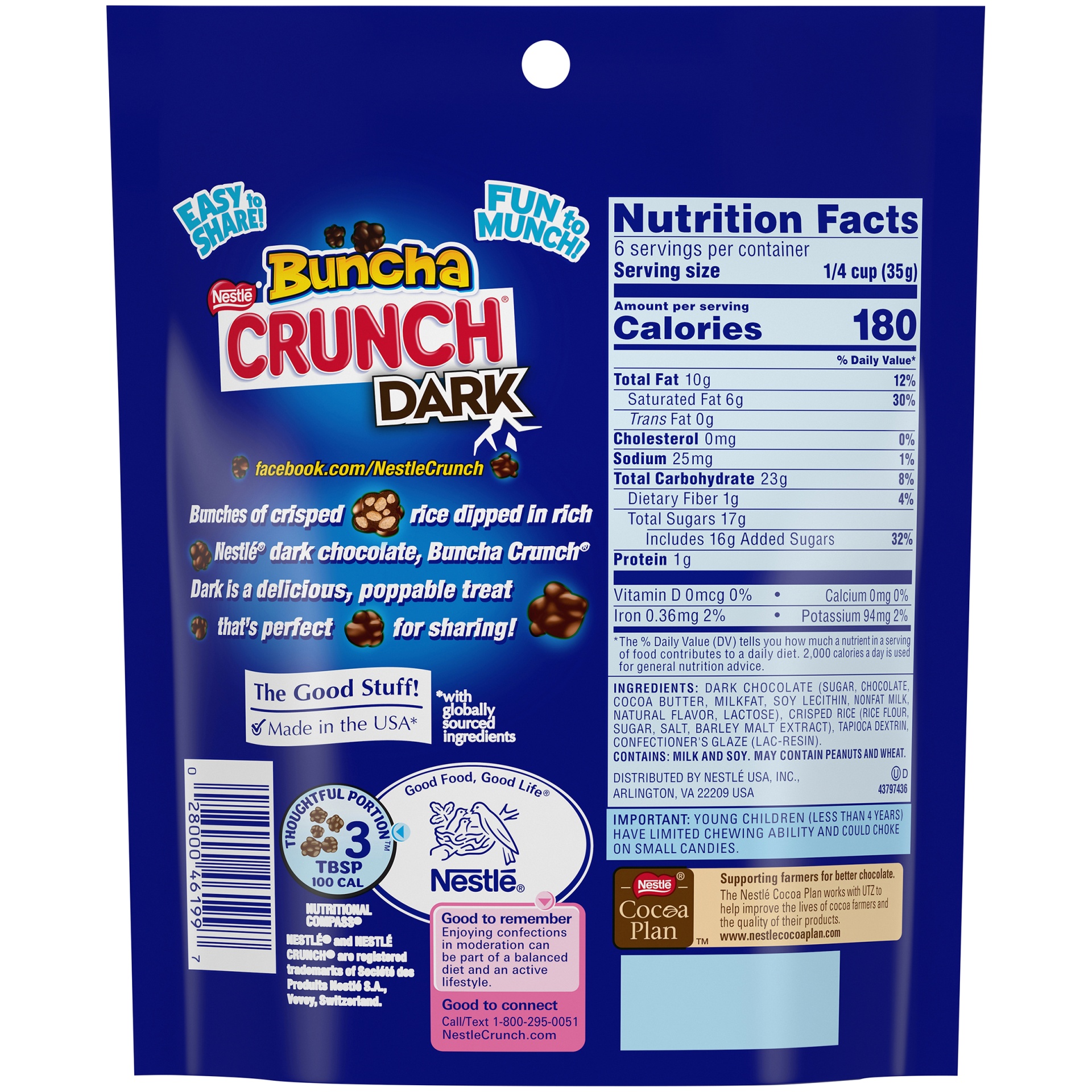 slide 6 of 6, Nestlé buncha crunch darkstandup bag, 8 oz