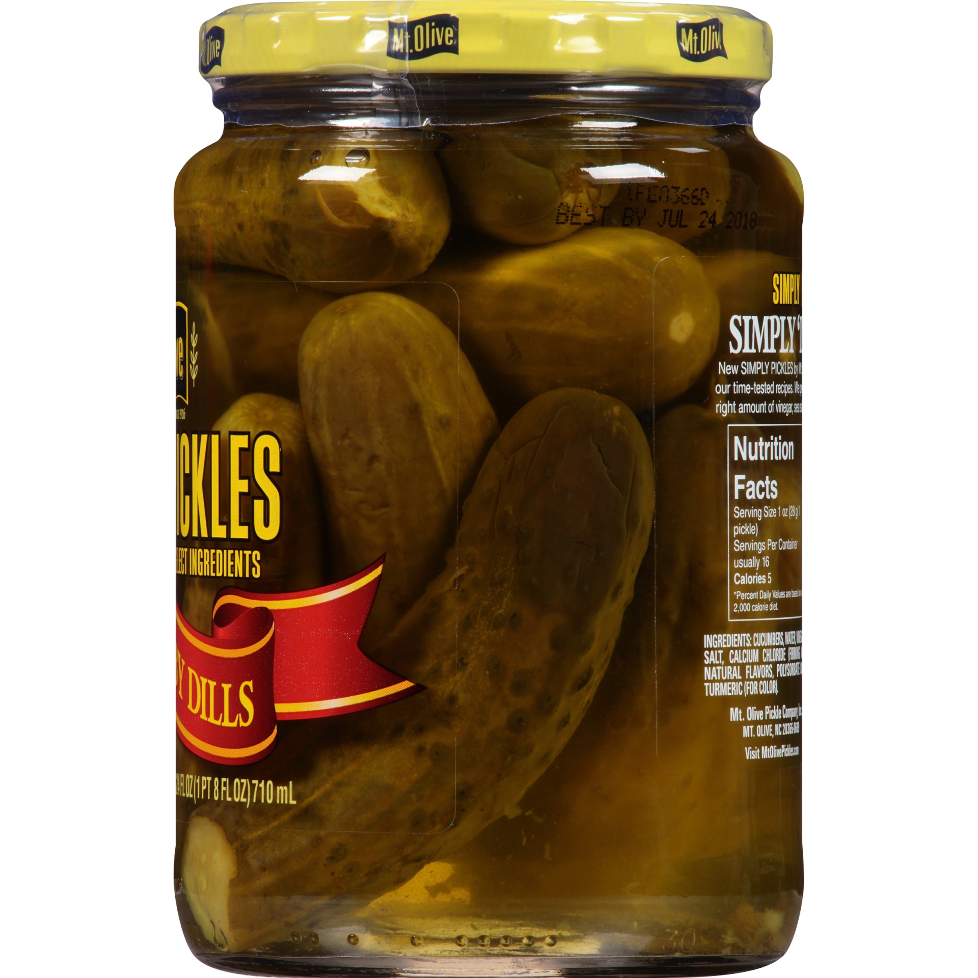 slide 3 of 6, Mt. Olive Kosher Baby Dills Pickles Made With Sea Salt, 24 fl oz