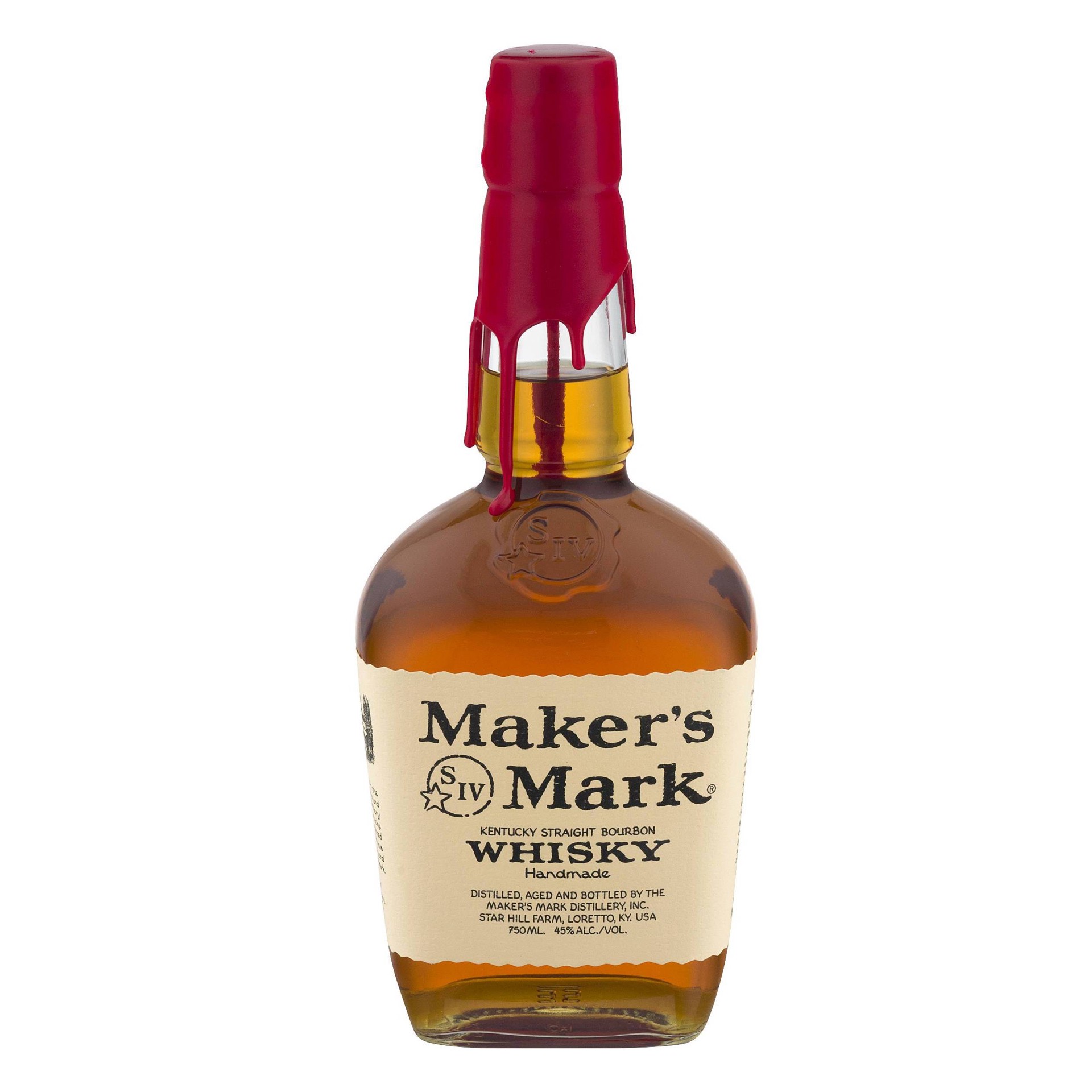 slide 1 of 1, Maker's Mark Kentucky Straight Bourbon Whisky Bottle, 750 ml