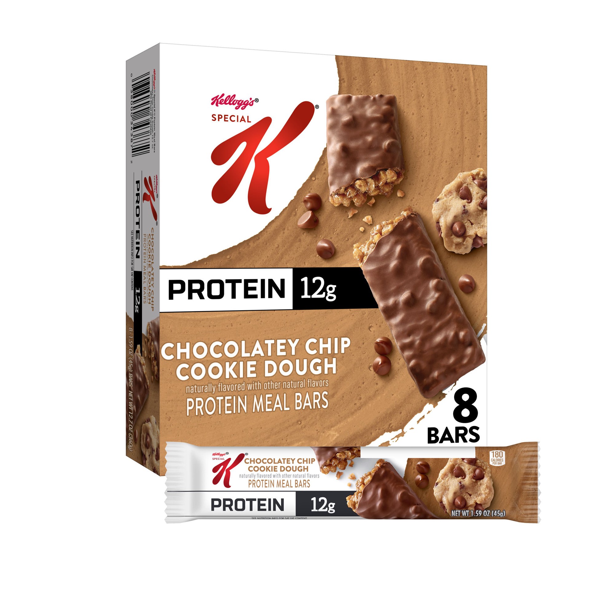 slide 1 of 14, Special K Kellogg's Special K Protein Meal Bars, Chocolatey Chip Cookie Dough, 12.7 oz, 8 Count, 12.7 oz