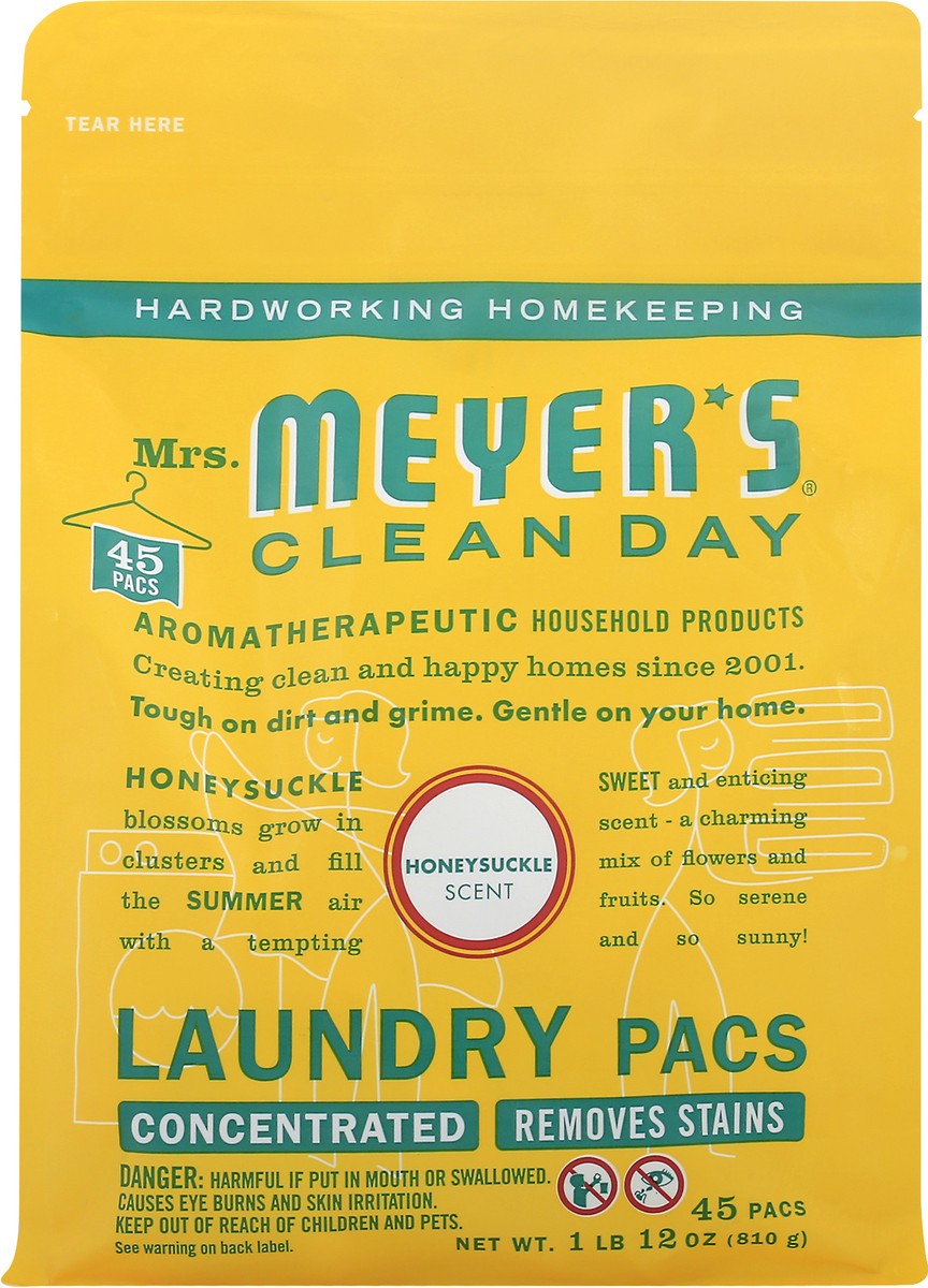 slide 5 of 6, Mrs. Meyer's Clean Day Monodose, Honeysuckle, 45 ct