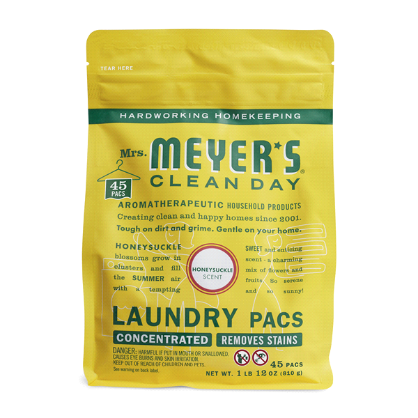 slide 1 of 6, Mrs. Meyer's Clean Day Monodose, Honeysuckle, 45 ct