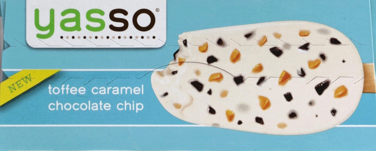 slide 2 of 4, Yasso Toffee Caramel Chocolate Chip Frozen Greek Yogurt Bars, 4 ct; 3.5 fl oz