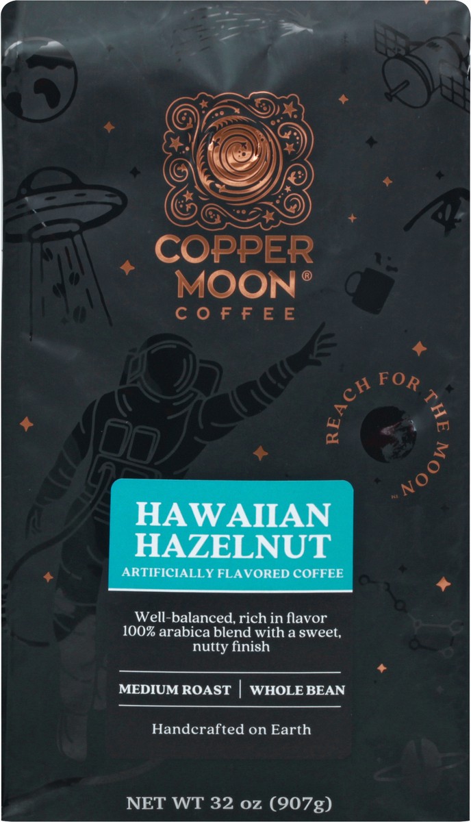slide 9 of 12, Copper Moon Cooper Moon Hawaiian Hazlenut Whole Bean Medium Roast - 2 lb, 2 lb
