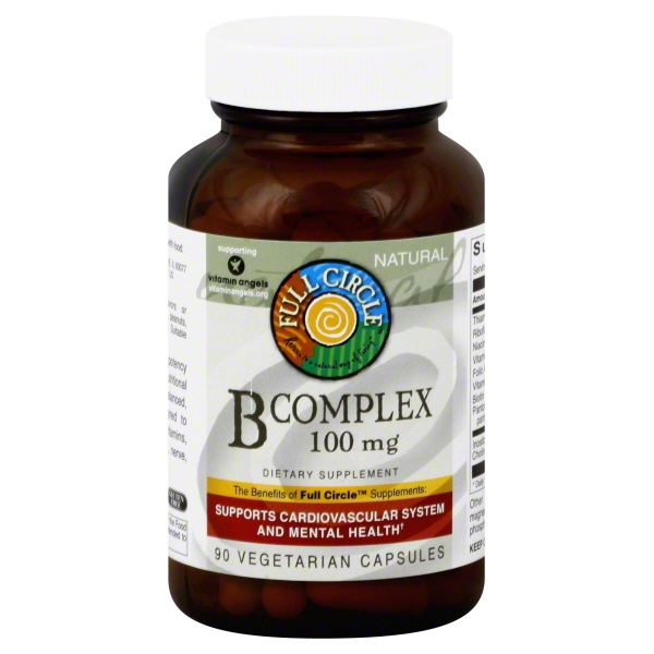 slide 1 of 1, Full Circle Market B Complex Caps, 90 oz; 100 mg