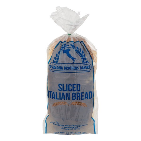 slide 1 of 1, D'Addona Brothers Bakery Italian Sliced Bread, 26 oz