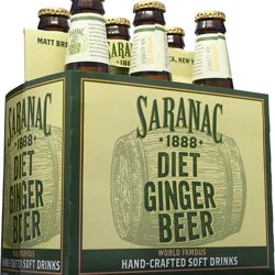 Saranac 1888 Diet Ginger Beer - 12 fl oz