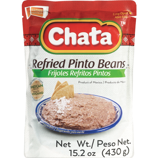 slide 1 of 1, Chata Refried Pinto Bean 15.2 Oz, 1 ct