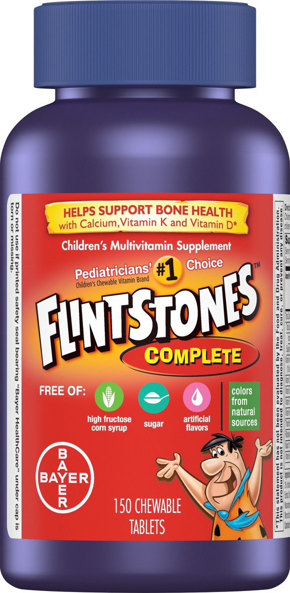 slide 1 of 12, Flintstones Complete Tablets Children''s Multivitamin 150 ea Bottle, 150 ct