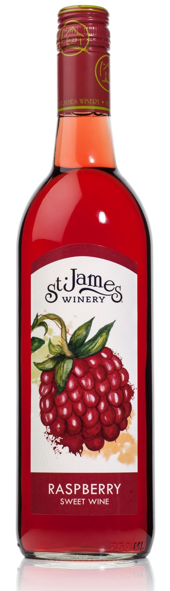 slide 1 of 1, St. James Winery Raspberry Sweet Wine, 750 ml