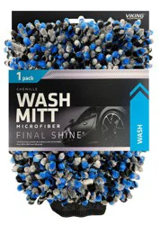 Viking® Chenille 2 in 1 Microfiber Final Shine® Wash Mitt - Multi-Color